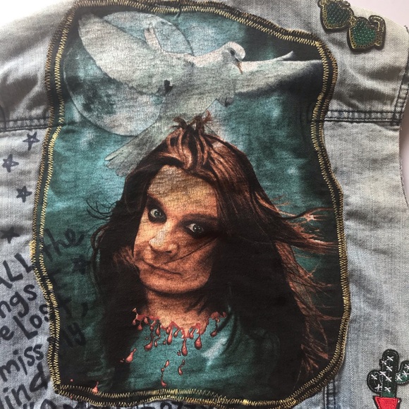 🛑 SOLD 🛑 Vintage ozzy ozbourne cut and sew vest - Picture 2 of 3